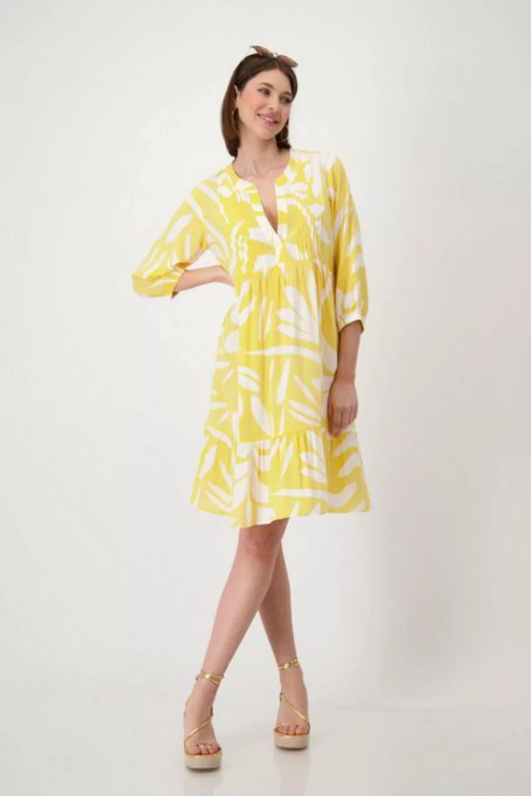 Monari Sommerkleid Kleid, dry lemon gemustert günstig online kaufen