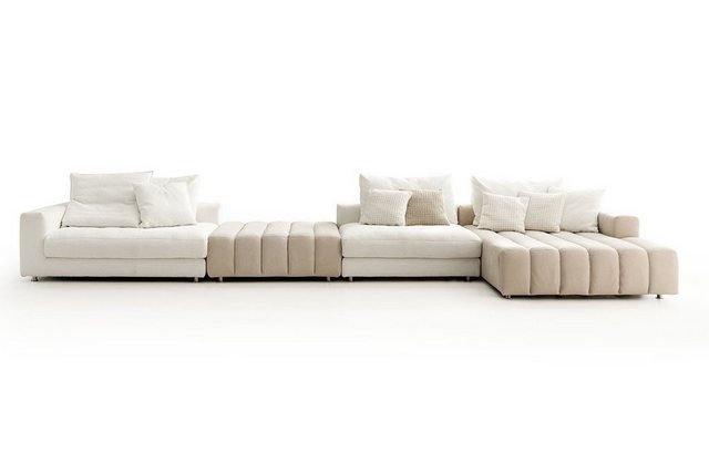 daslagerhaus living Sofa Sofalandschaft Bella XXL hellbeige günstig online kaufen