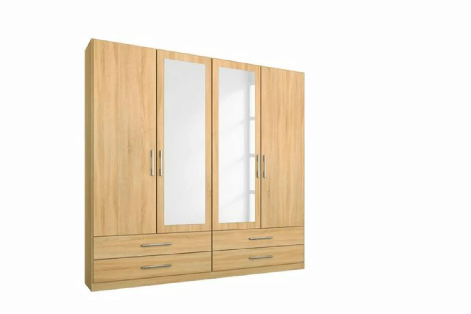Kindermöbel 24 Spiegelschrank Levi beige 4 Türen B 181 cm - H 210 cm günstig online kaufen