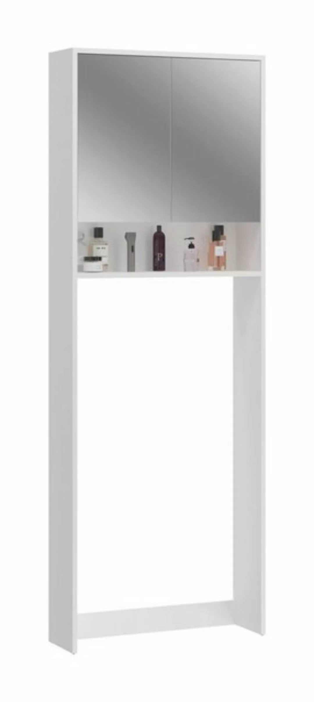 möbelando Badezimmerspiegelschrank Roca (BxHxT: 68x189x20 cm) in weiß mit 2 günstig online kaufen