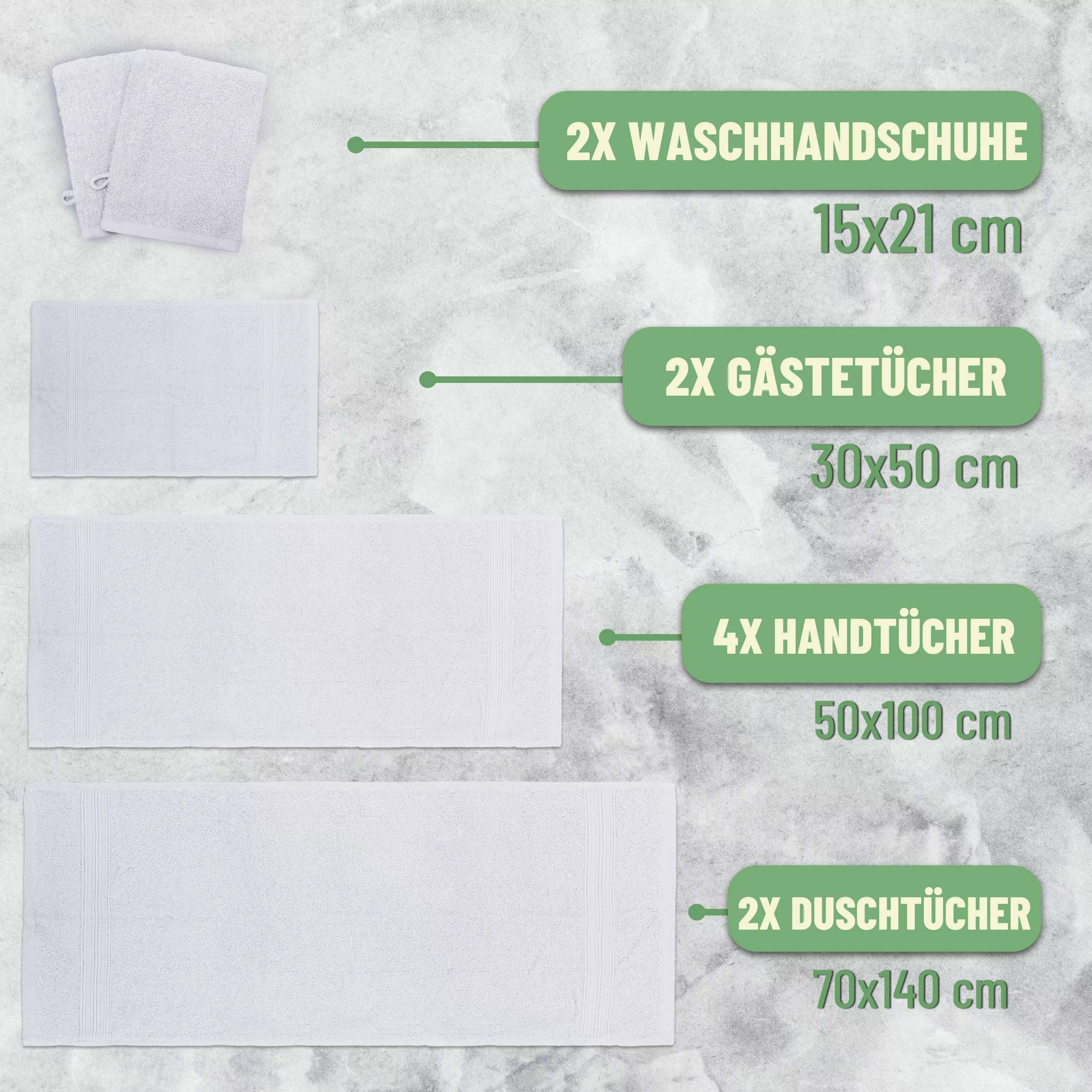 NatureMark Handtuch Set 10 tlg. Frottier günstig online kaufen