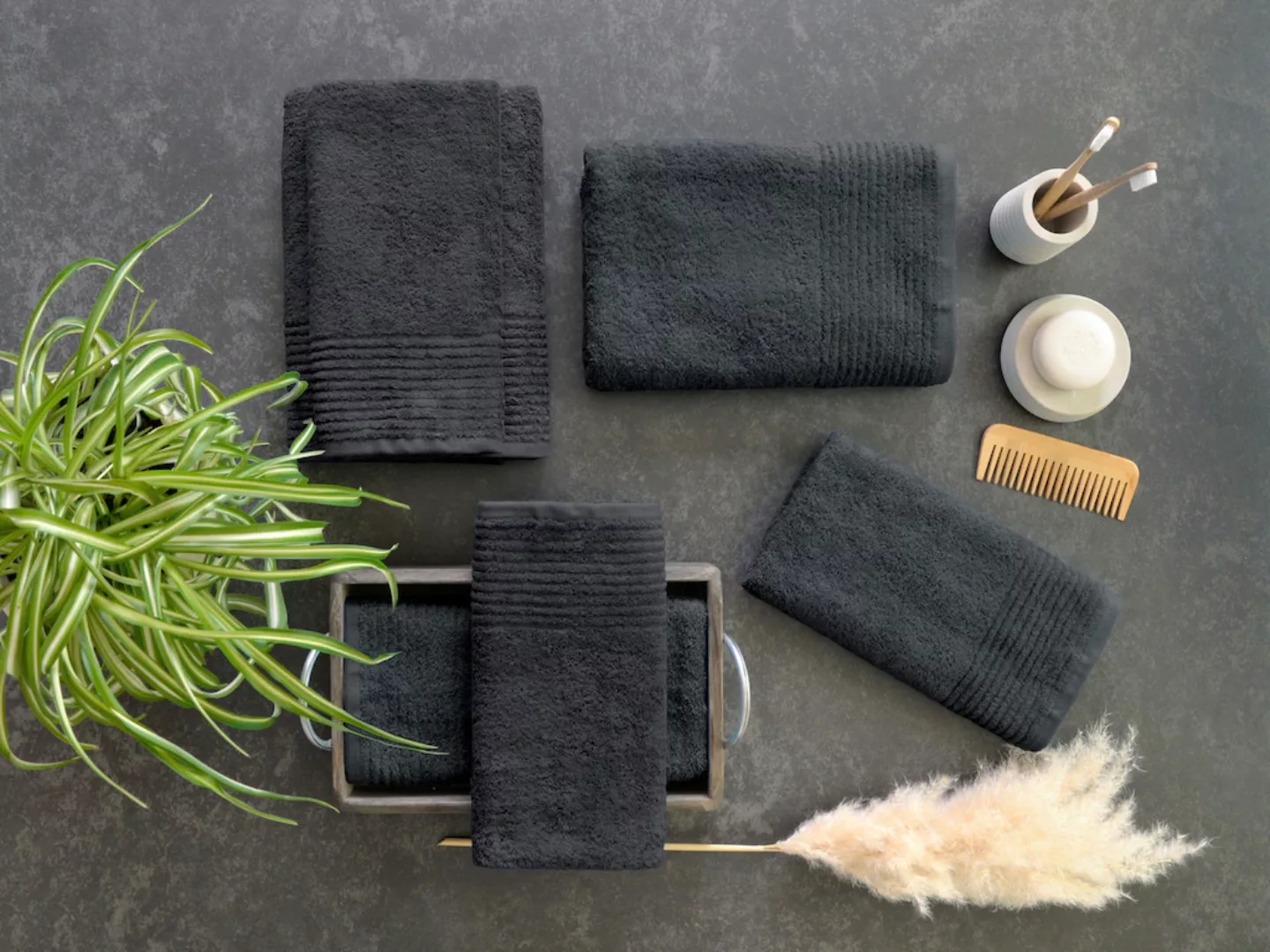 Dyckhoff Handtuch Set »Brillant«, Set, 6 tlg., Walkfrottee, mit Streifenbor günstig online kaufen