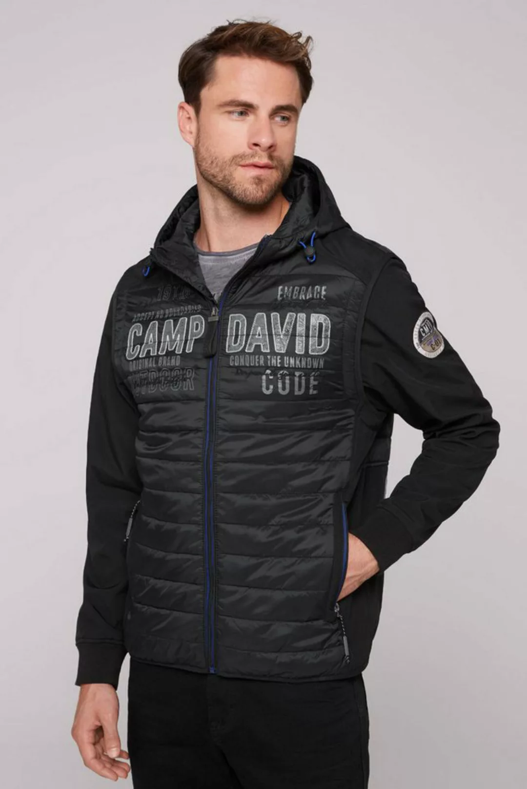 CAMP DAVID Outdoorjacke mit Kapuze günstig online kaufen