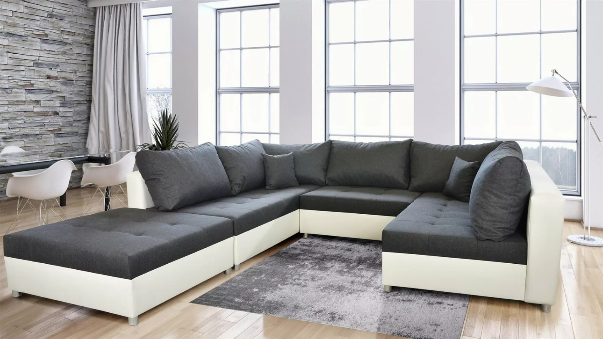 Fun Möbel Wohnlandschaft Sofa ANDRO mit Schlaffunktion - SPEED, inkl. Bettk günstig online kaufen