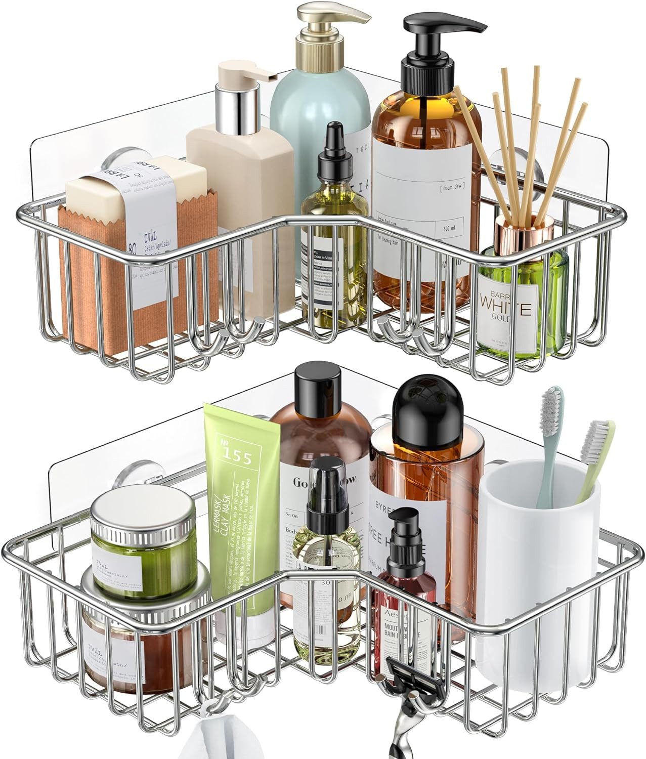 Refined Living Duschregal Eck-Duschregal 2er-Pack mit günstig online kaufen