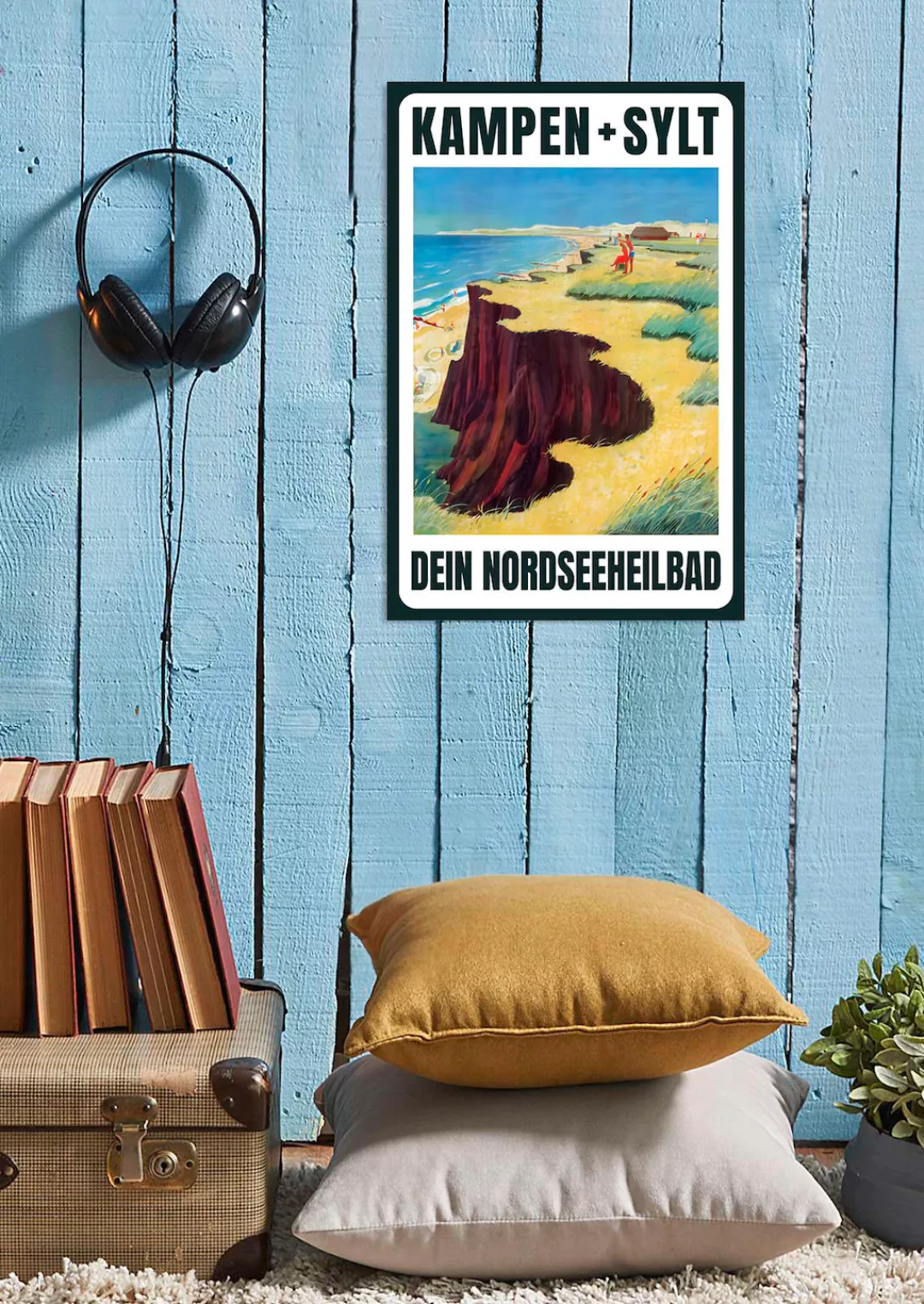 queence Metallbild "Dein Nordseeheilbad", Schriftzüge, (1 St.) günstig online kaufen