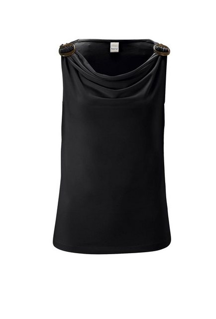 heine T-Shirt HEINE Damen Shirttop mit Zierschnallen, schwarz günstig online kaufen