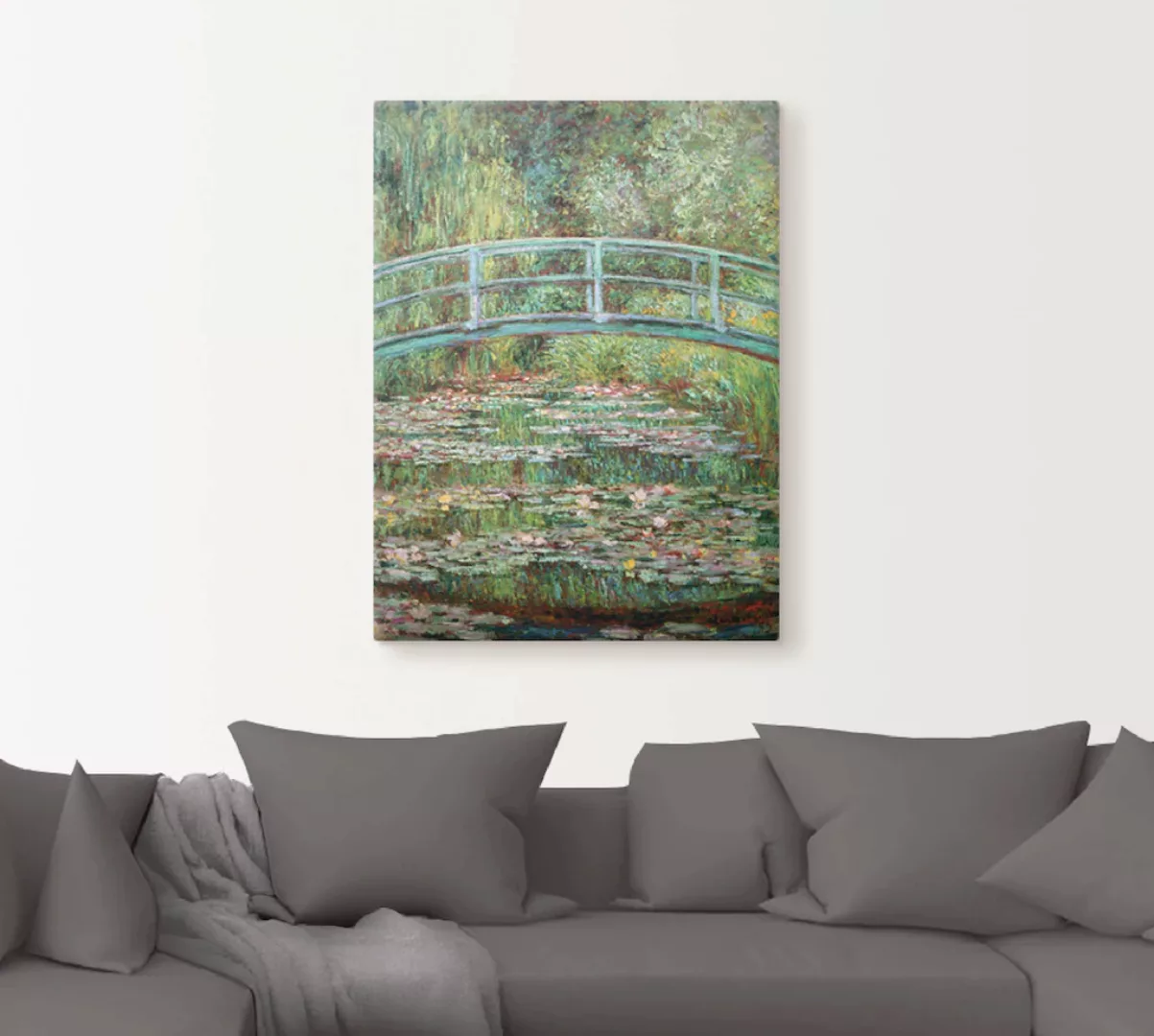 Artland Wandbild »Japanische Brücke. 1899.«, Gewässer, (1 St.), als Leinwan günstig online kaufen