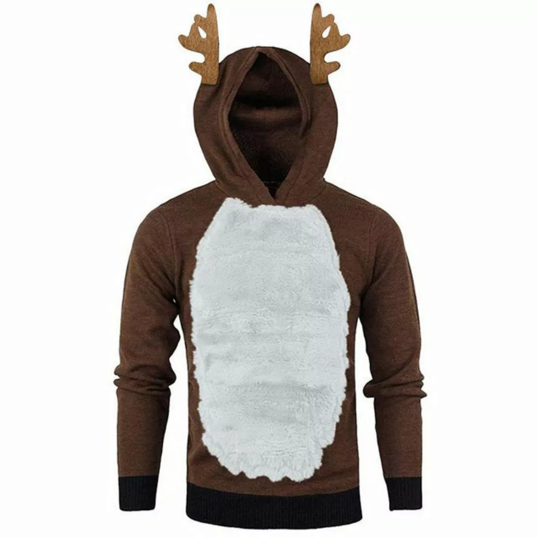 Zoclack Kapuzensweatshirt Herren Kapuzenpullover Weihnachts Warmes Fleece S günstig online kaufen