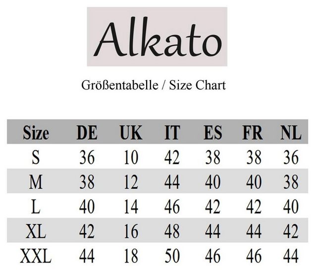 Alkato Longshirt Alkato Damen Langarm Shirt mit O-Ausschnitt günstig online kaufen