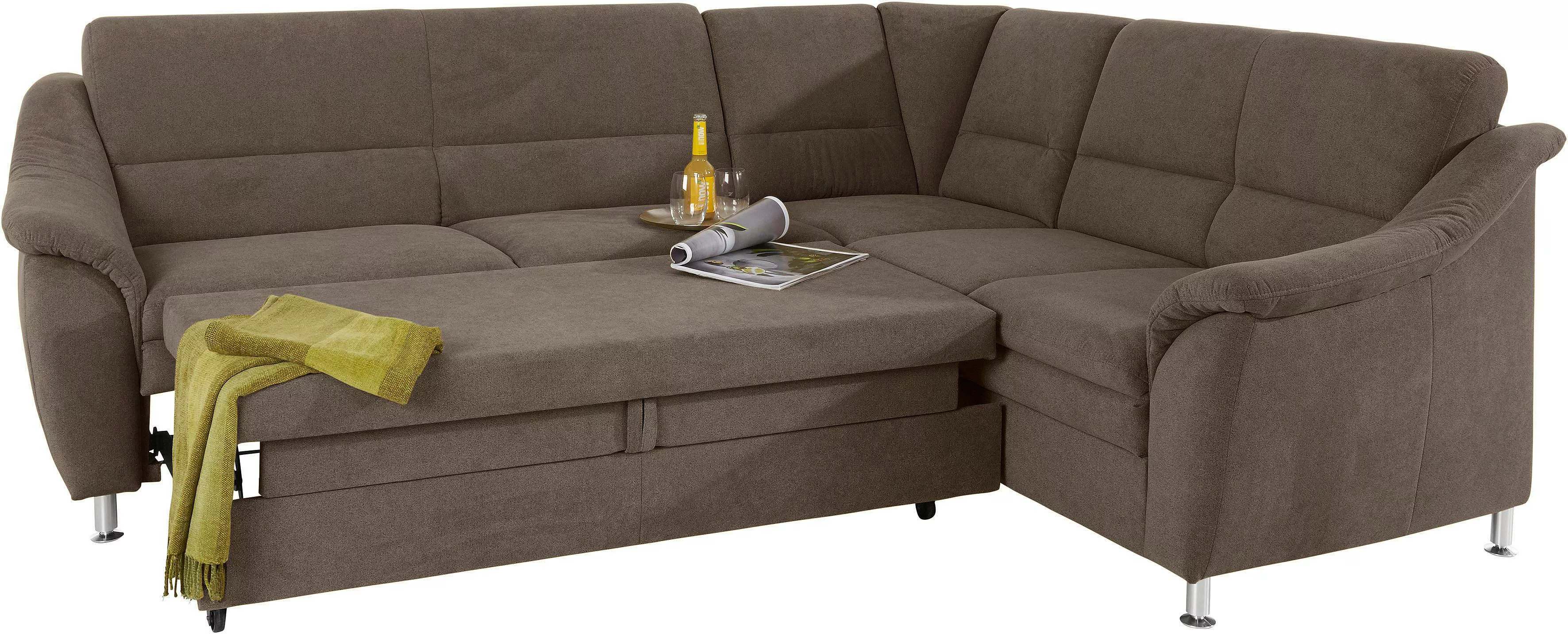 Places of Style Ecksofa Cardoso L-Form, Federkern, wahlweise mit Bett, Schu günstig online kaufen