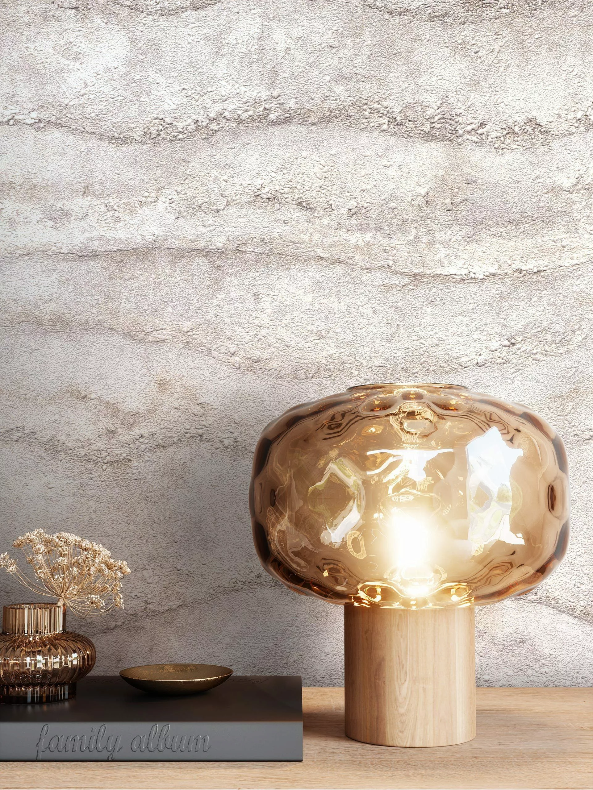 Newroom Vliestapete, Beige Tapete Modern Stein günstig online kaufen