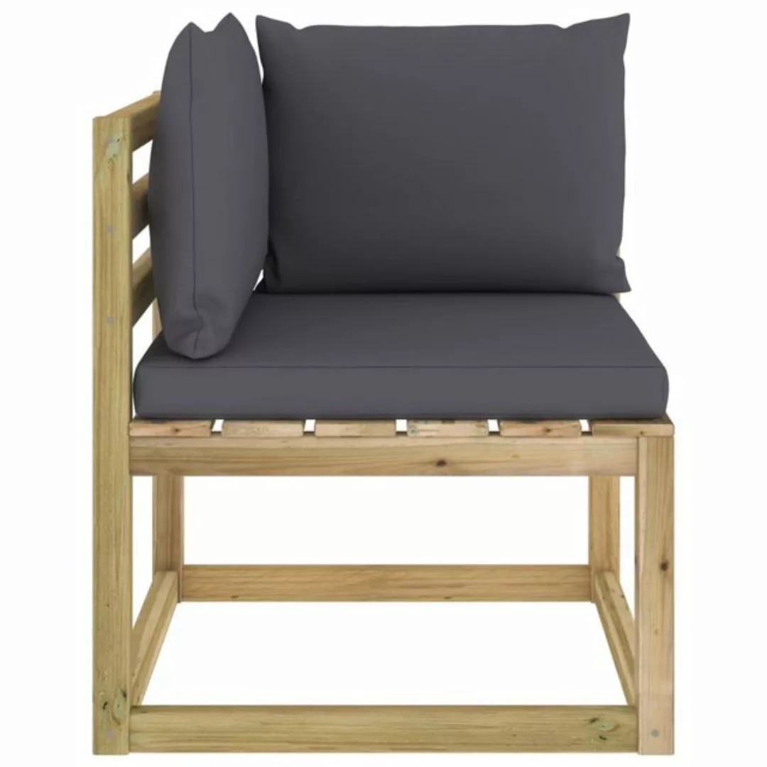 Garten-ecksofa Mit Kissen Grün Imprägniertes Kiefernholz günstig online kaufen