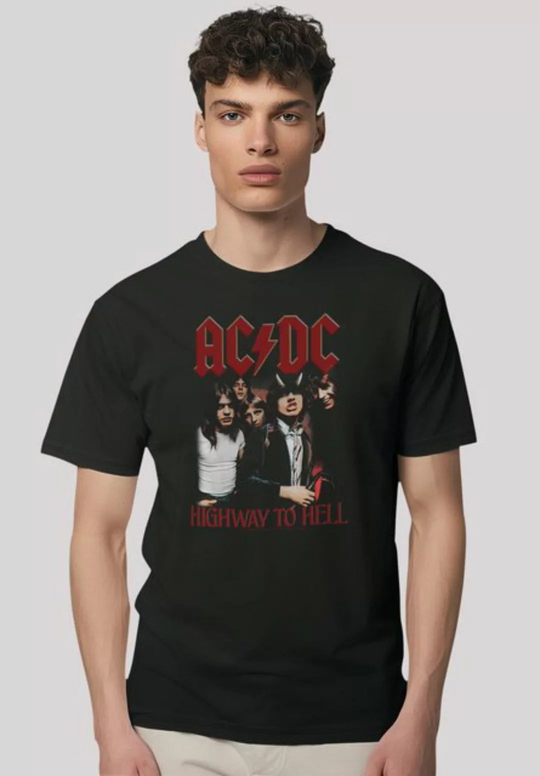 F4NT4STIC T-Shirt AC/DC Rock Musik Band Highway To Hell Premium Qualität günstig online kaufen