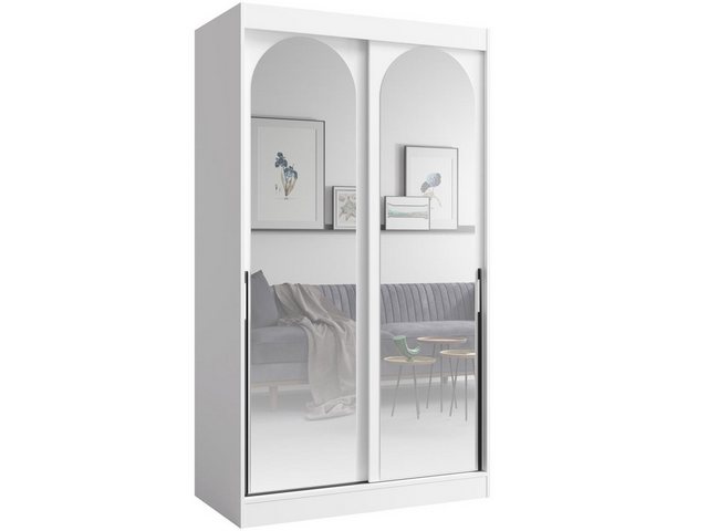 Compleo Schwebetürenschrank mit Spiegel, 120 cm breit LUCY, Modern/Japandi/ günstig online kaufen