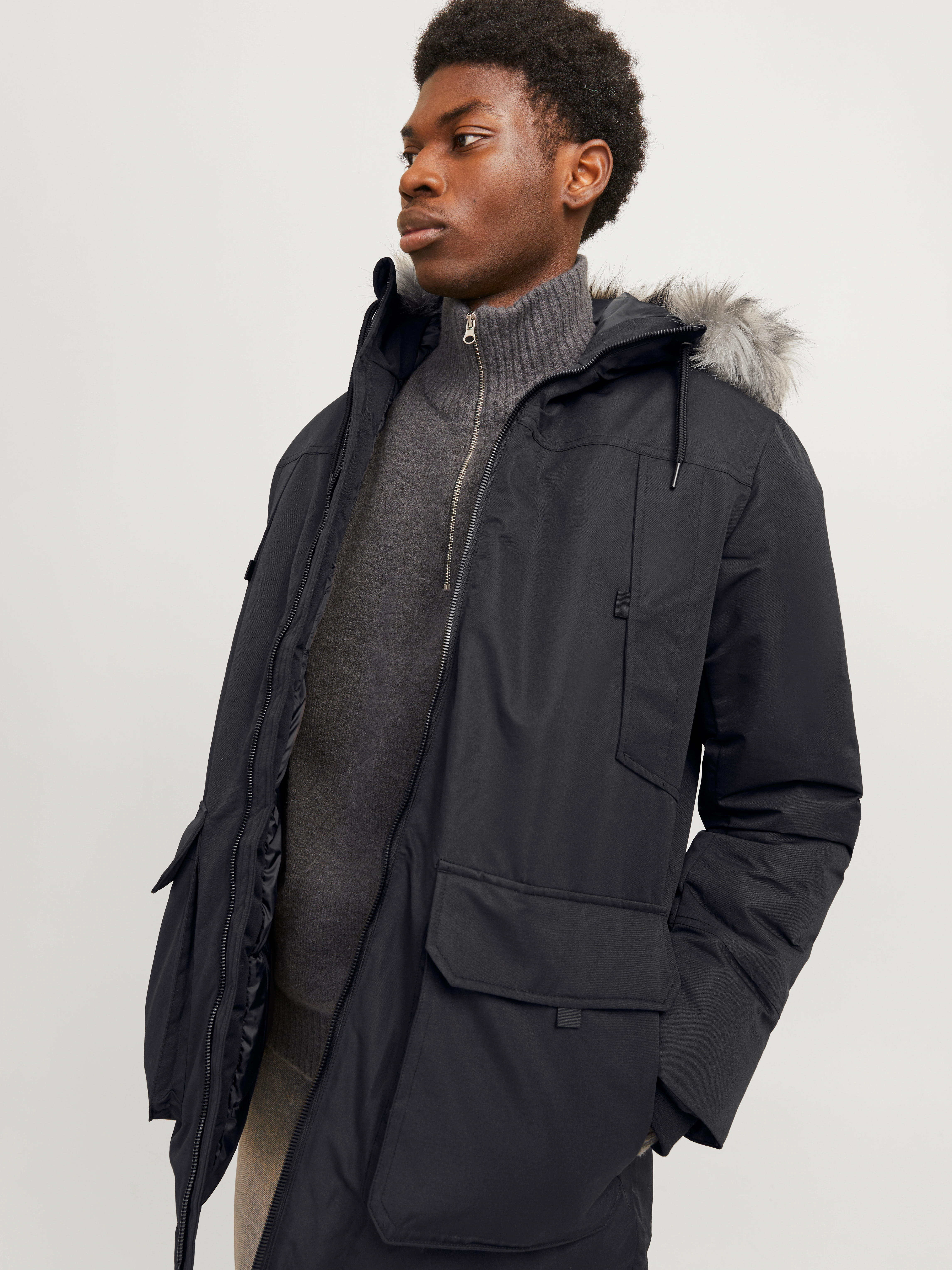 Jack & Jones Parka "JJECONSTRUCT FAUX FUR PARKA SN", mit Kapuze günstig online kaufen