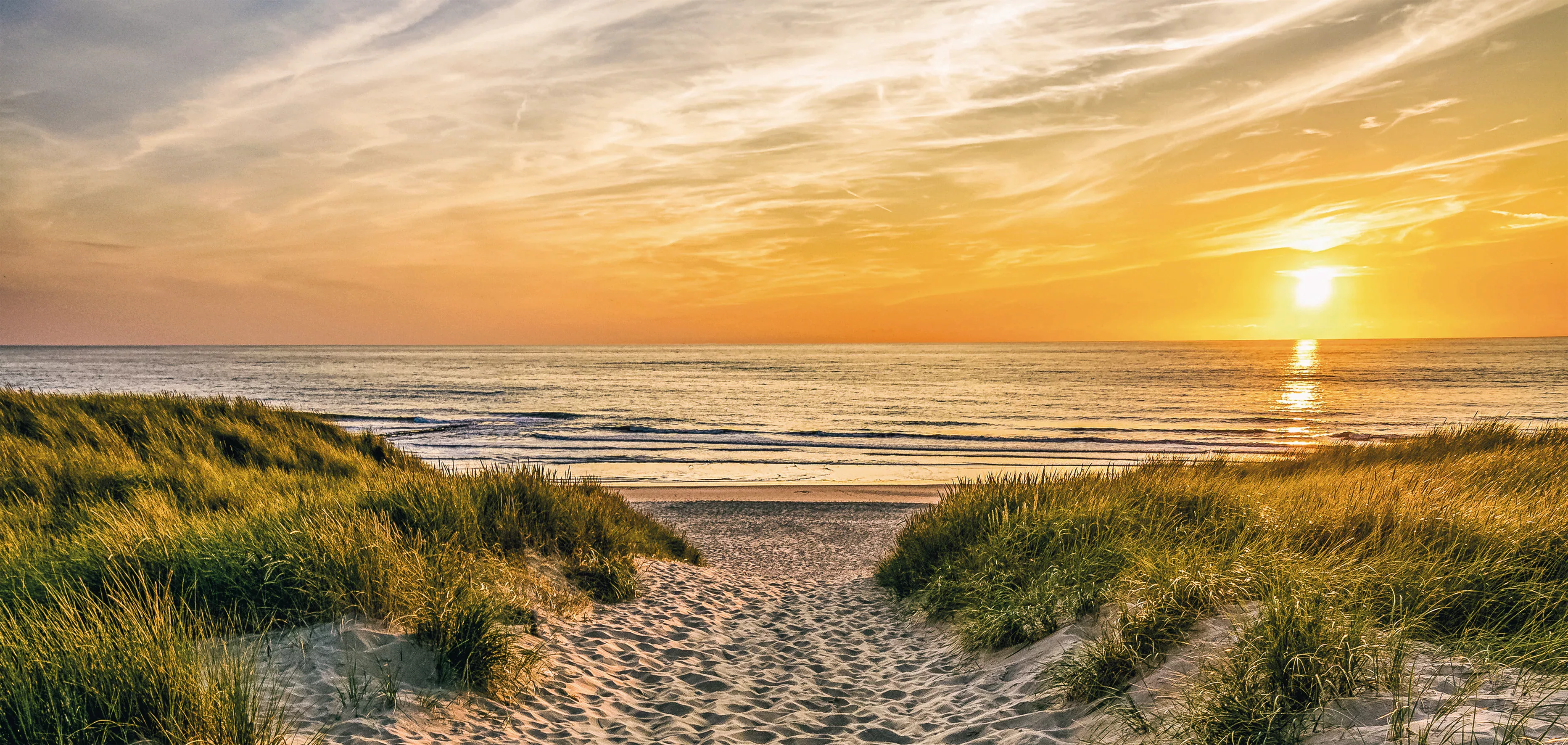 Bönninghoff Leinwandbild, Sonnenuntergang-Strand, (1 St.), BxH: 70x33 cm günstig online kaufen