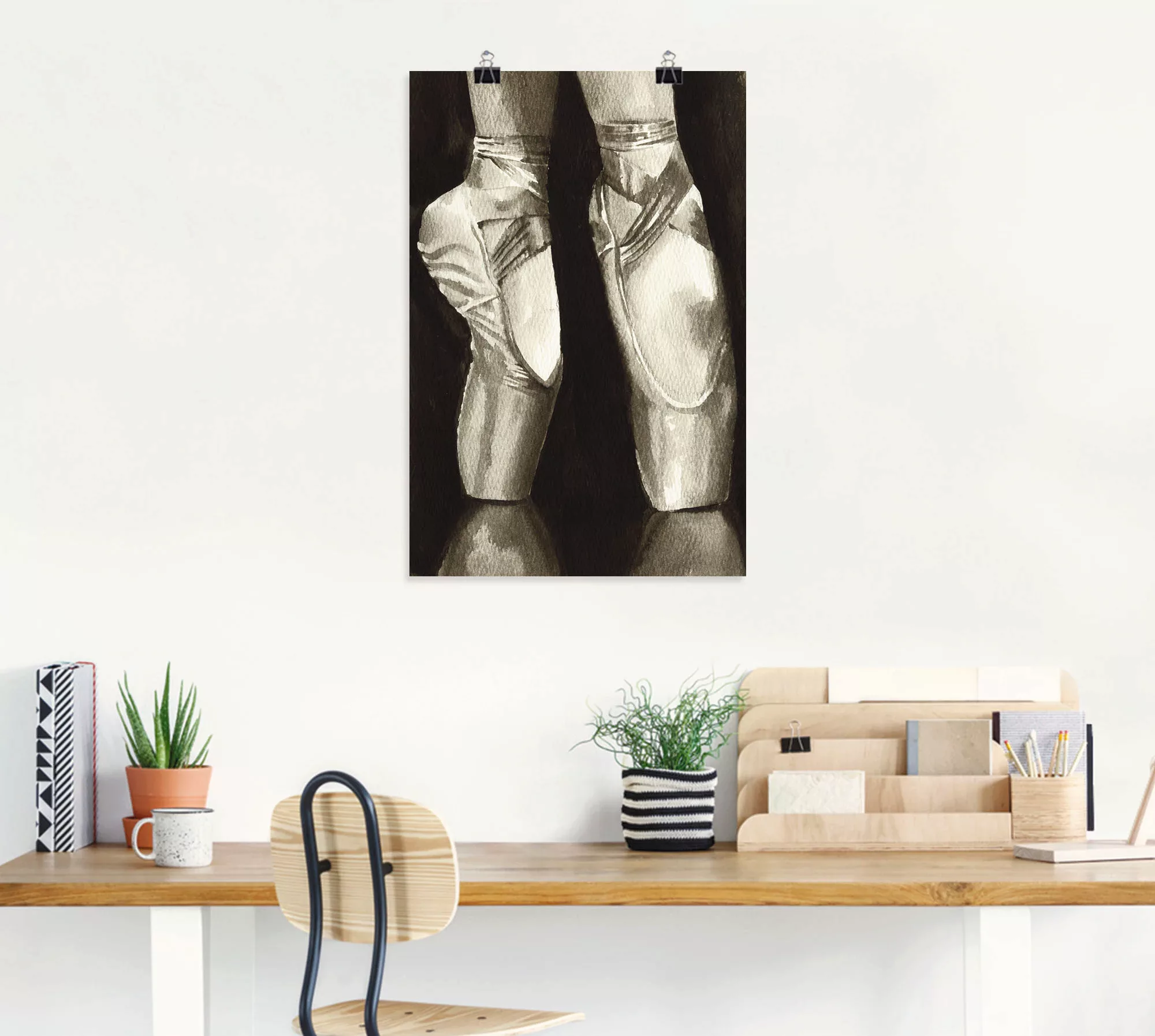 Artland Wandbild "Balletschuhe II", Sport, (1 St.), als Leinwandbild, Poste günstig online kaufen