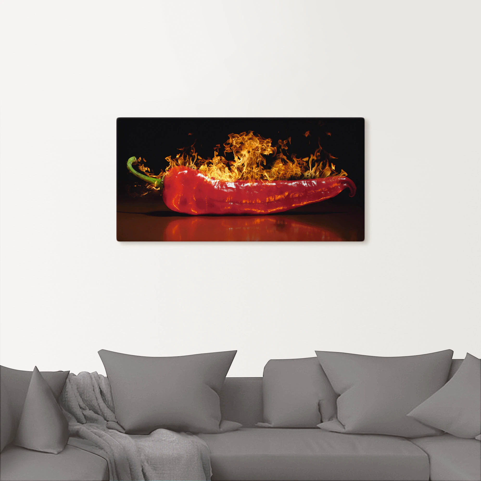Artland Wandbild "Roter scharfer Chilipfeffer", Lebensmittel, (1 St.), als günstig online kaufen