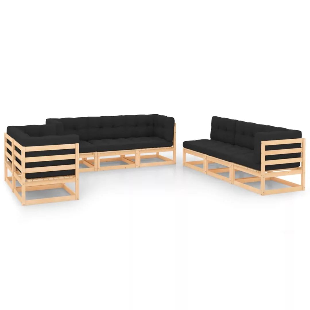 8-tlg. Garten-lounge-set Mit Kissen Massivholz Kiefer günstig online kaufen