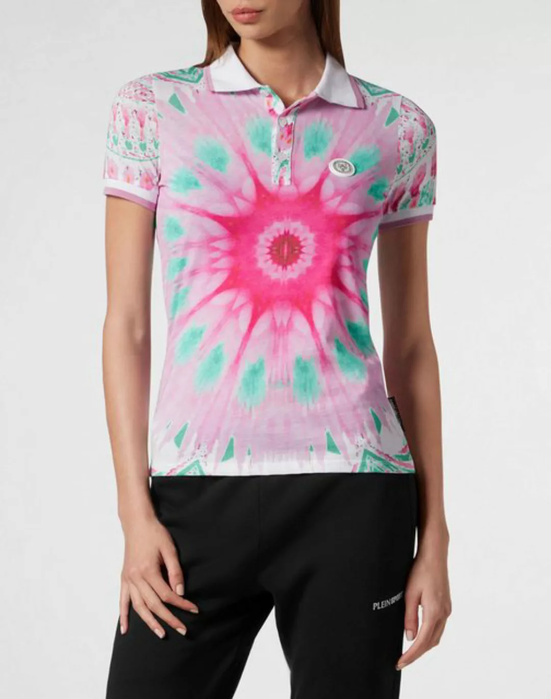 PLEIN SPORT Poloshirt "Poloshirt Optical Flower" günstig online kaufen