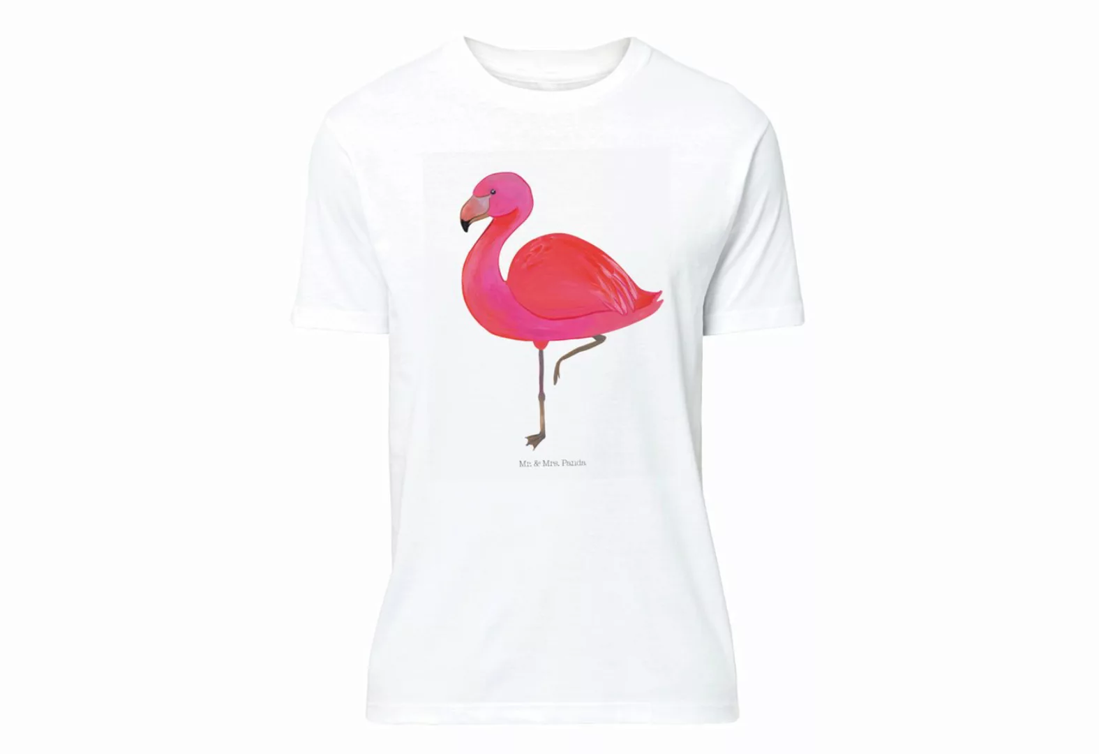 Mr. & Mrs. Panda T-Shirt Flamingo classic - Weiß - Geschenk, einzigartig, G günstig online kaufen