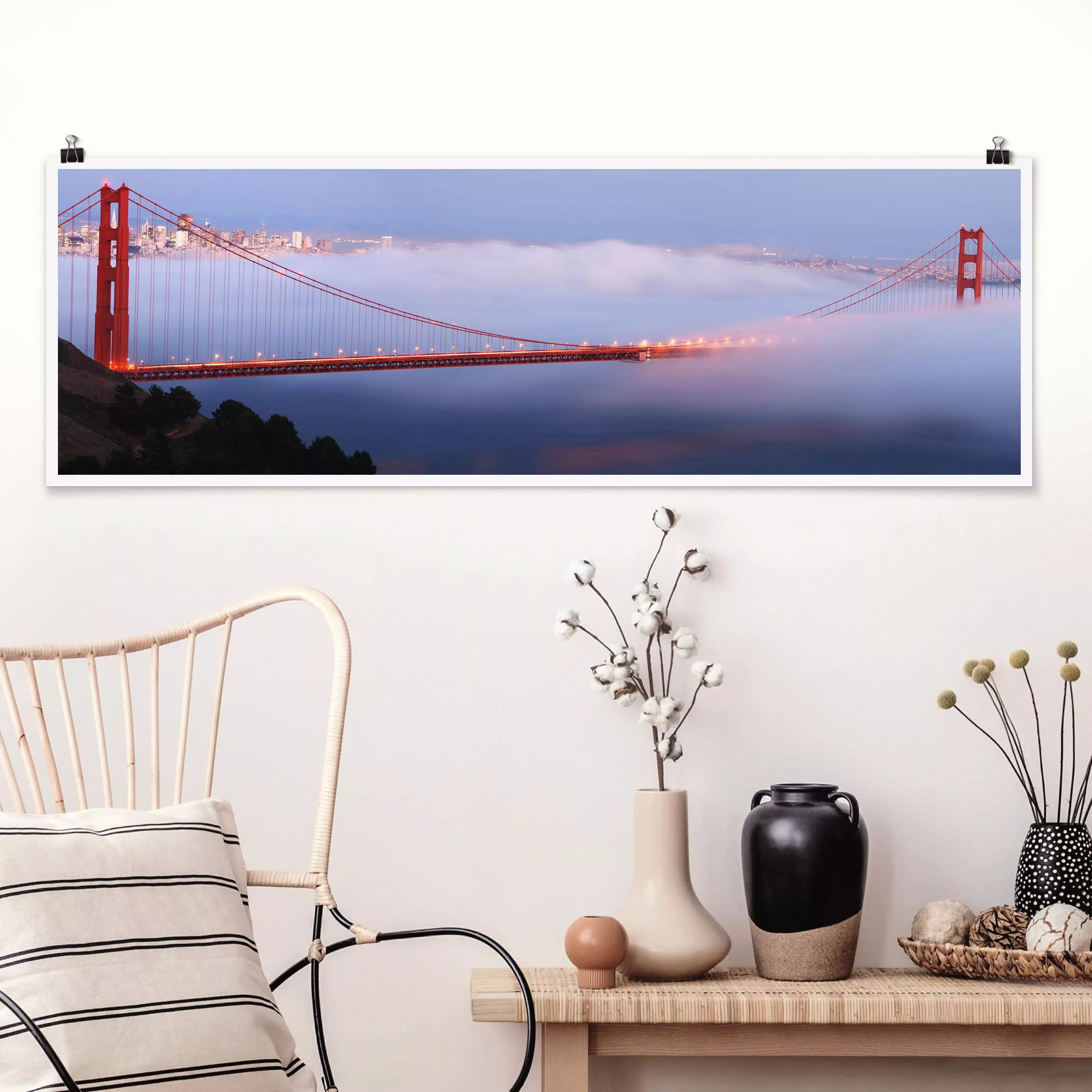 Panorama Poster Architektur & Skyline San Franciscos Golden Gate Bridge günstig online kaufen