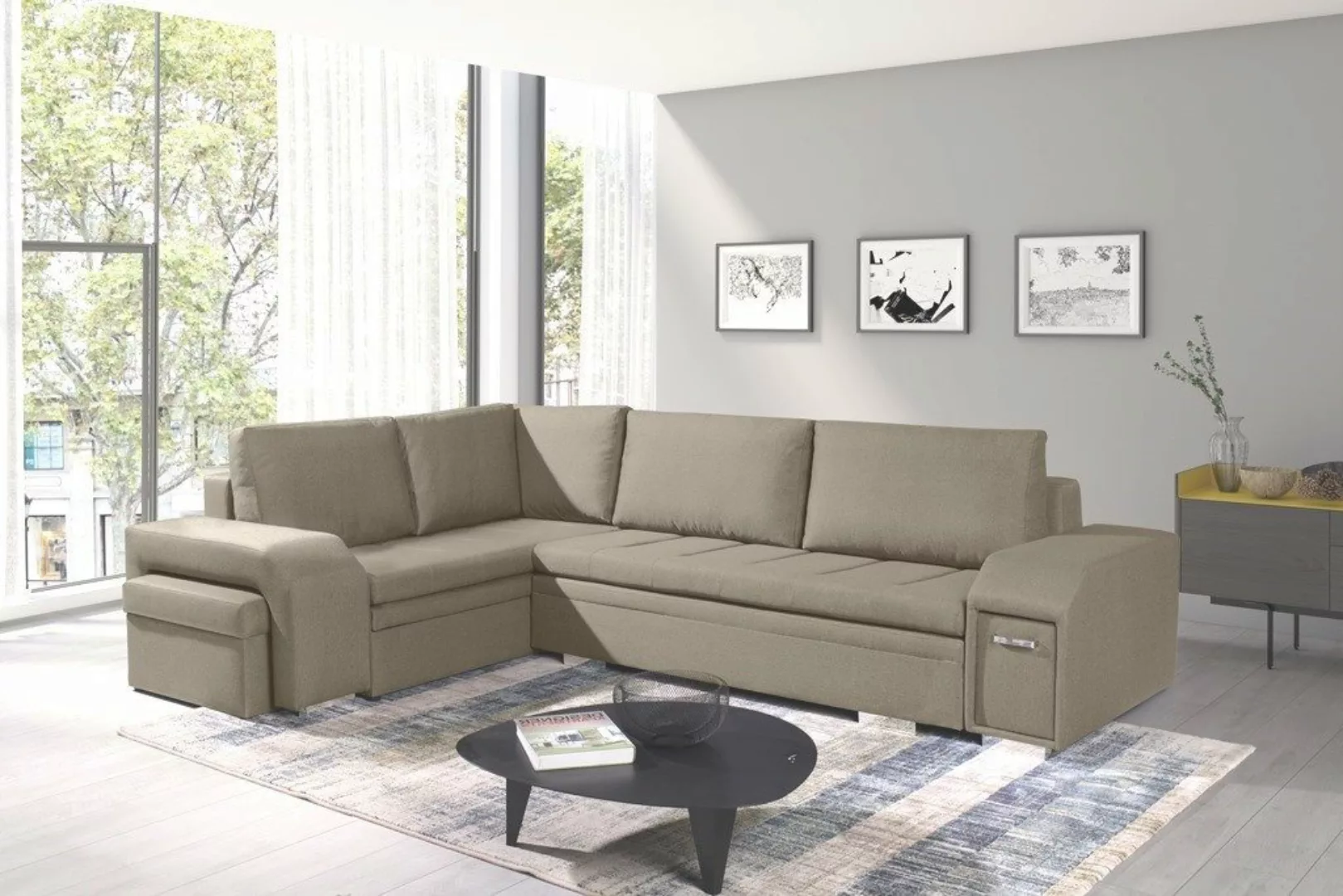 ALTDECOR Ecksofa LIA, Couch mit Schlaffunktion, Wohnzimmer - Wohnlandschaft günstig online kaufen