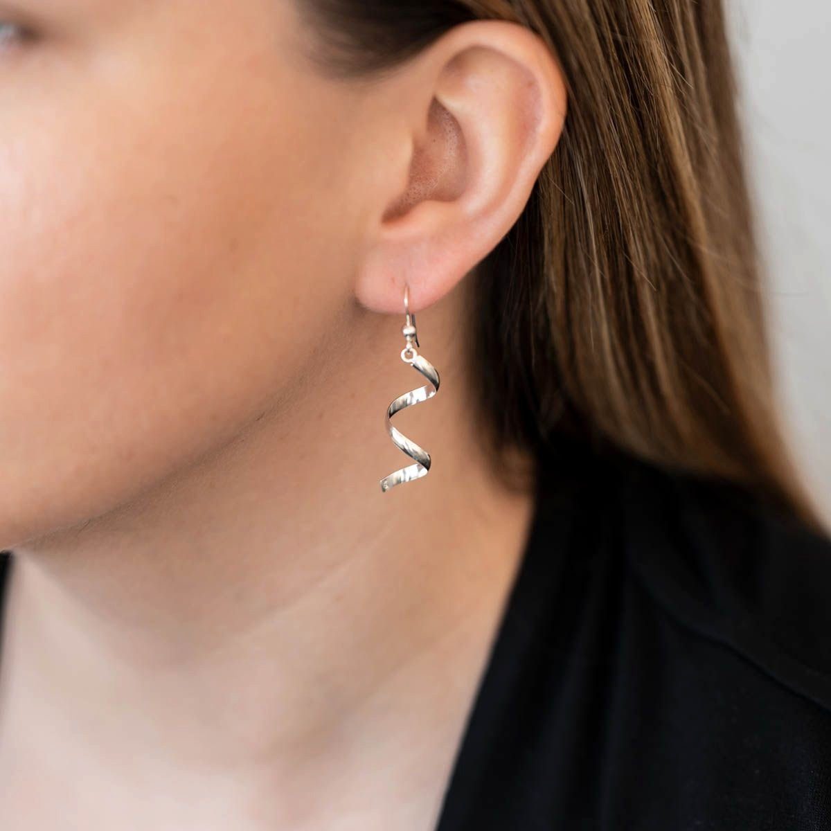 Materia Paar Ohrhänger Damen Silber Spirale günstig online kaufen