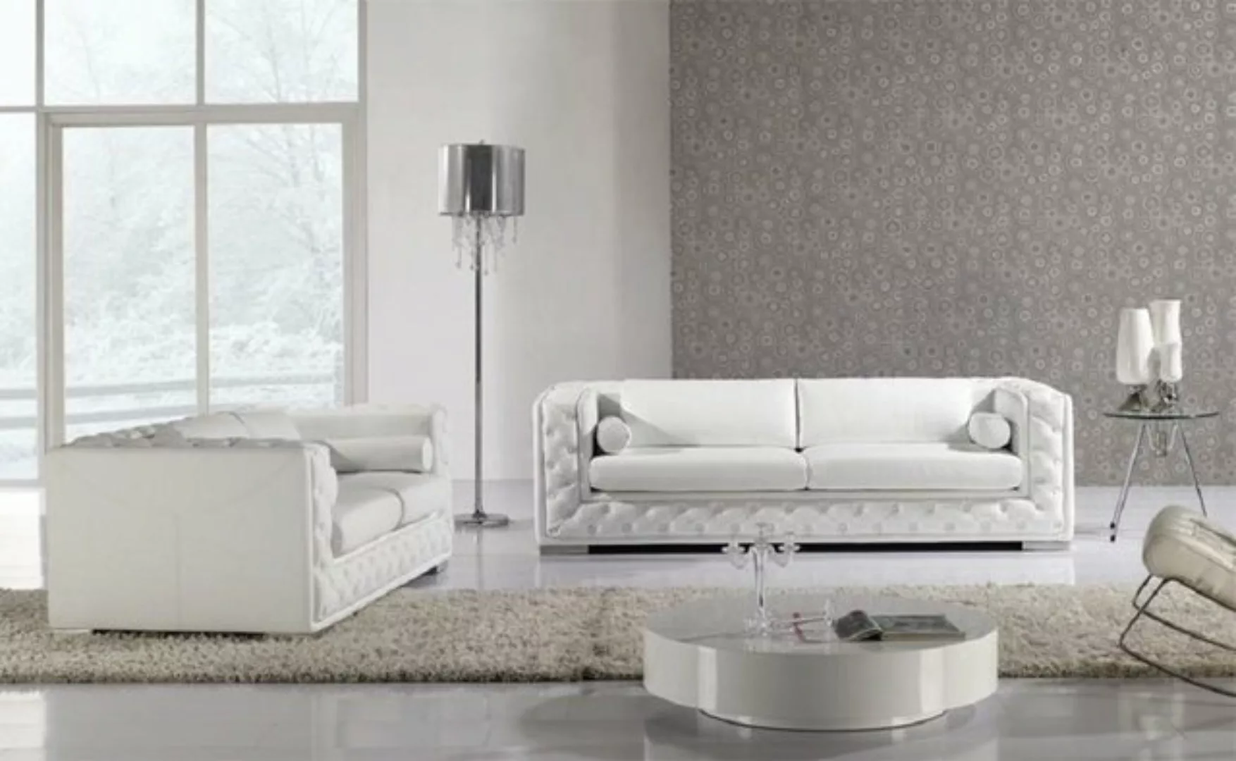 JVmoebel Sofa Ledersofa Couch Wohnlandschaft 3+2+1 Sitzer Sofa Design Neu P günstig online kaufen