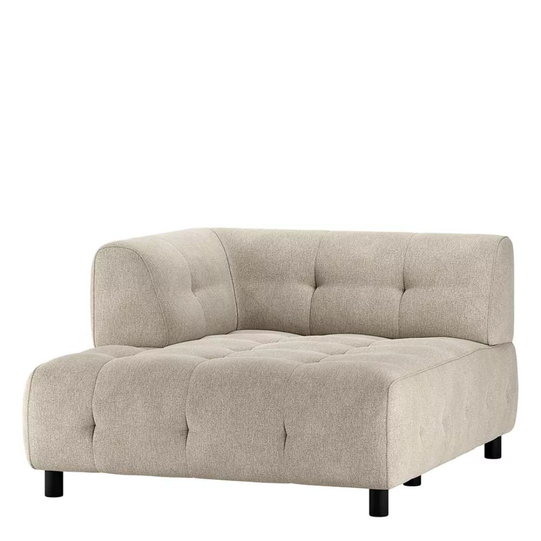 Sofa Element Ecke links in Hellgrau Flachgewebe 122 cm breit günstig online kaufen