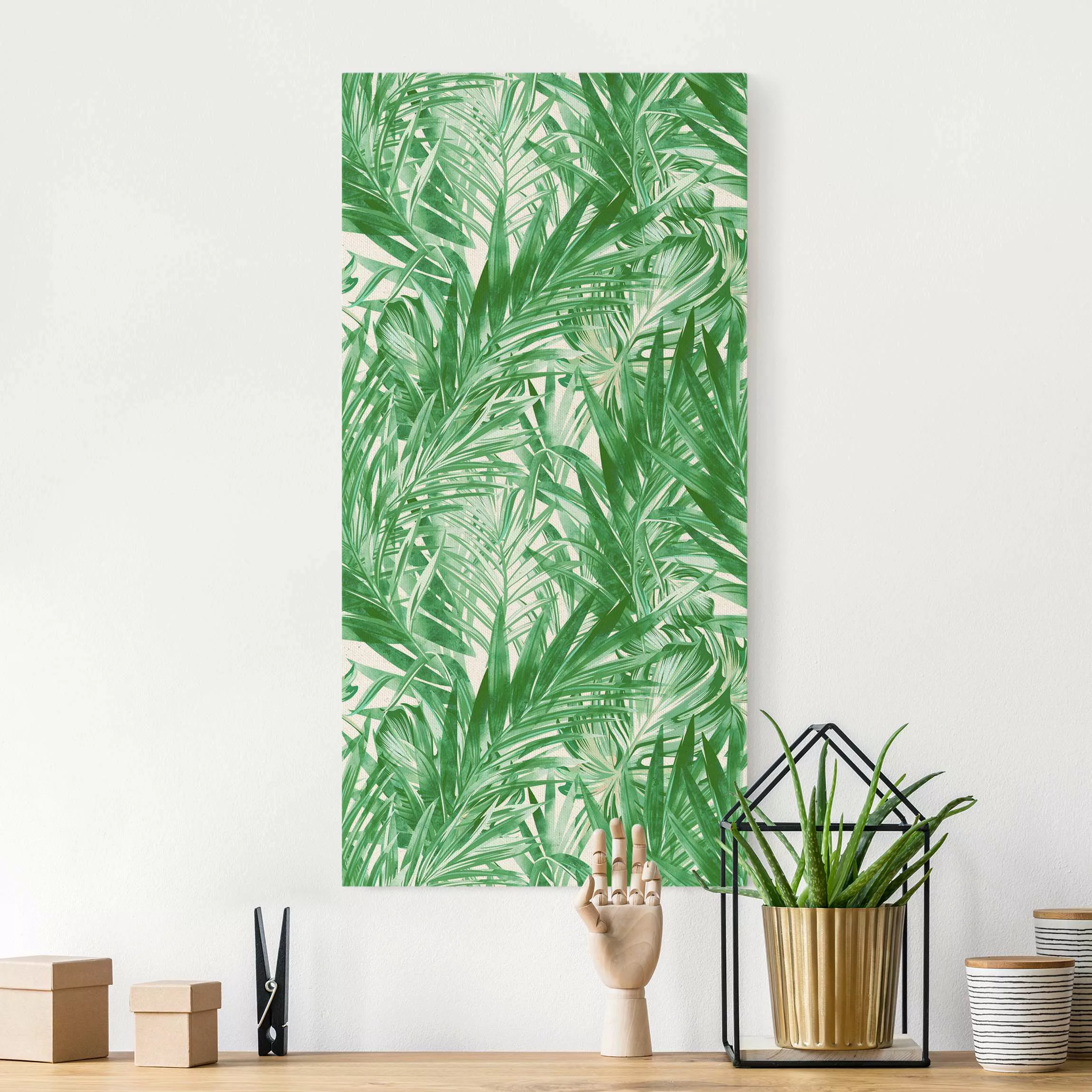 Leinwandbild auf Naturcanvas Tropisches Unterholz Grün günstig online kaufen