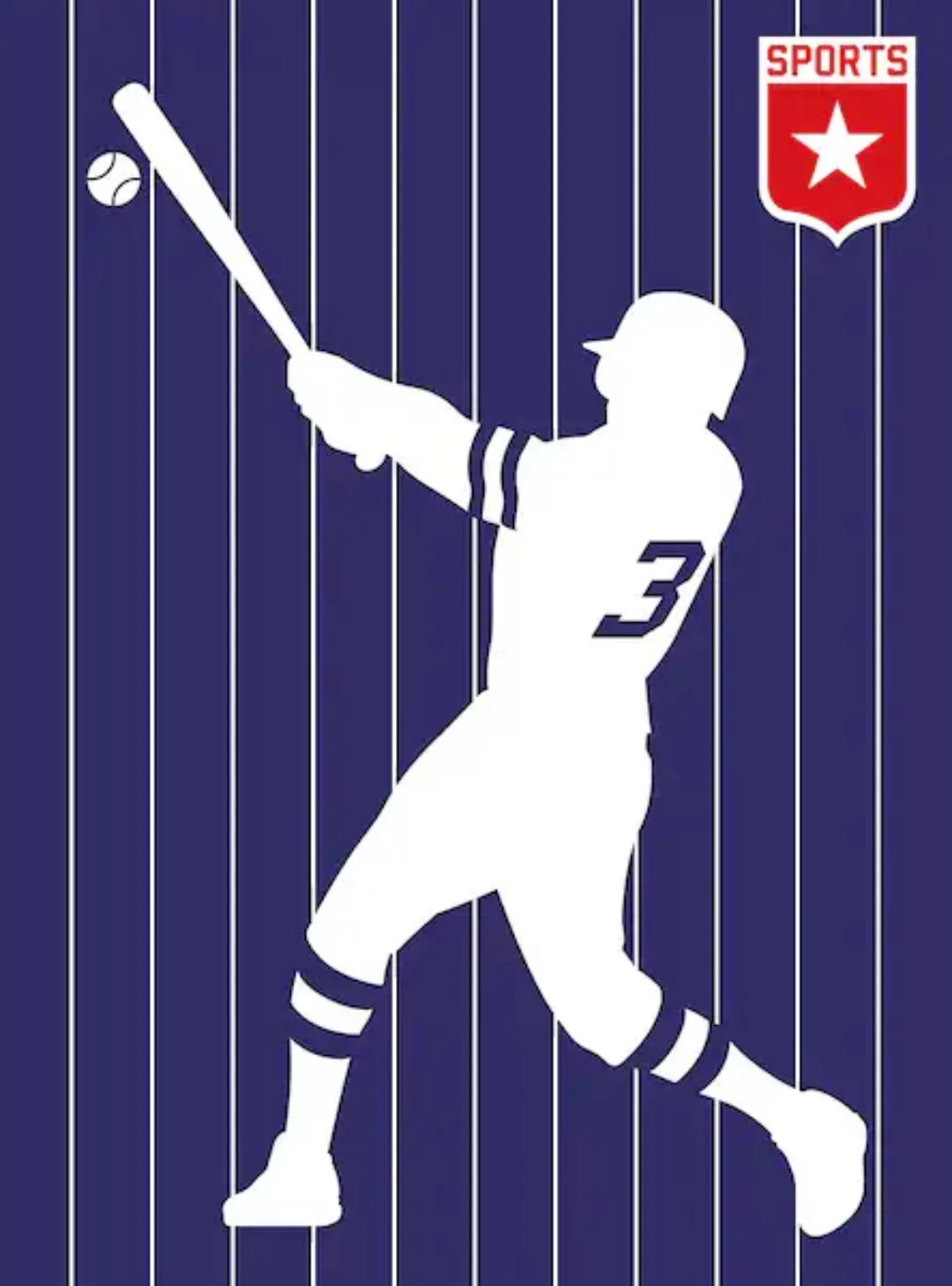 living walls Fototapete »ARTist Baseball«, Vlies, Wand, Schräge günstig online kaufen