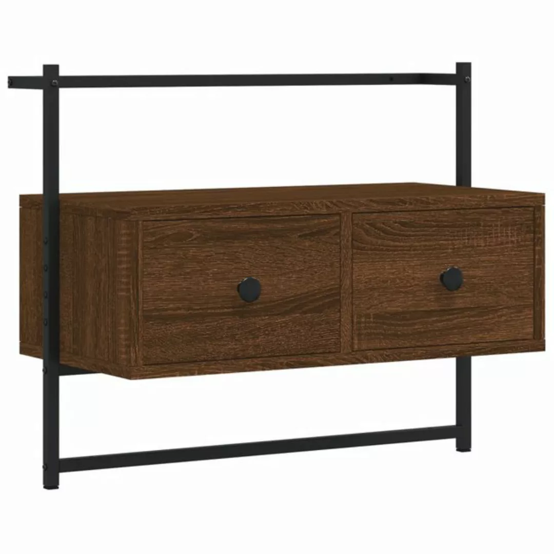 VidaXL TV-Wandschrank Braun Eiche 60,5x30x51 cm Holzwerkstoff günstig online kaufen