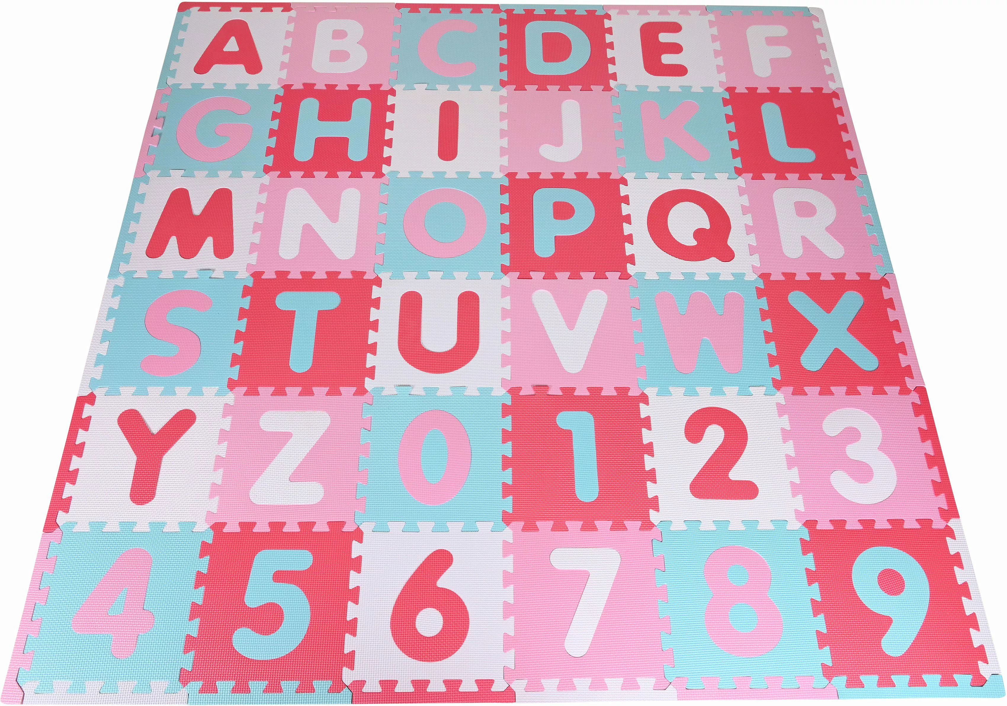 Knorrtoys® Puzzle Alphabet + Zahlen, Pink-rosa, günstig online kaufen