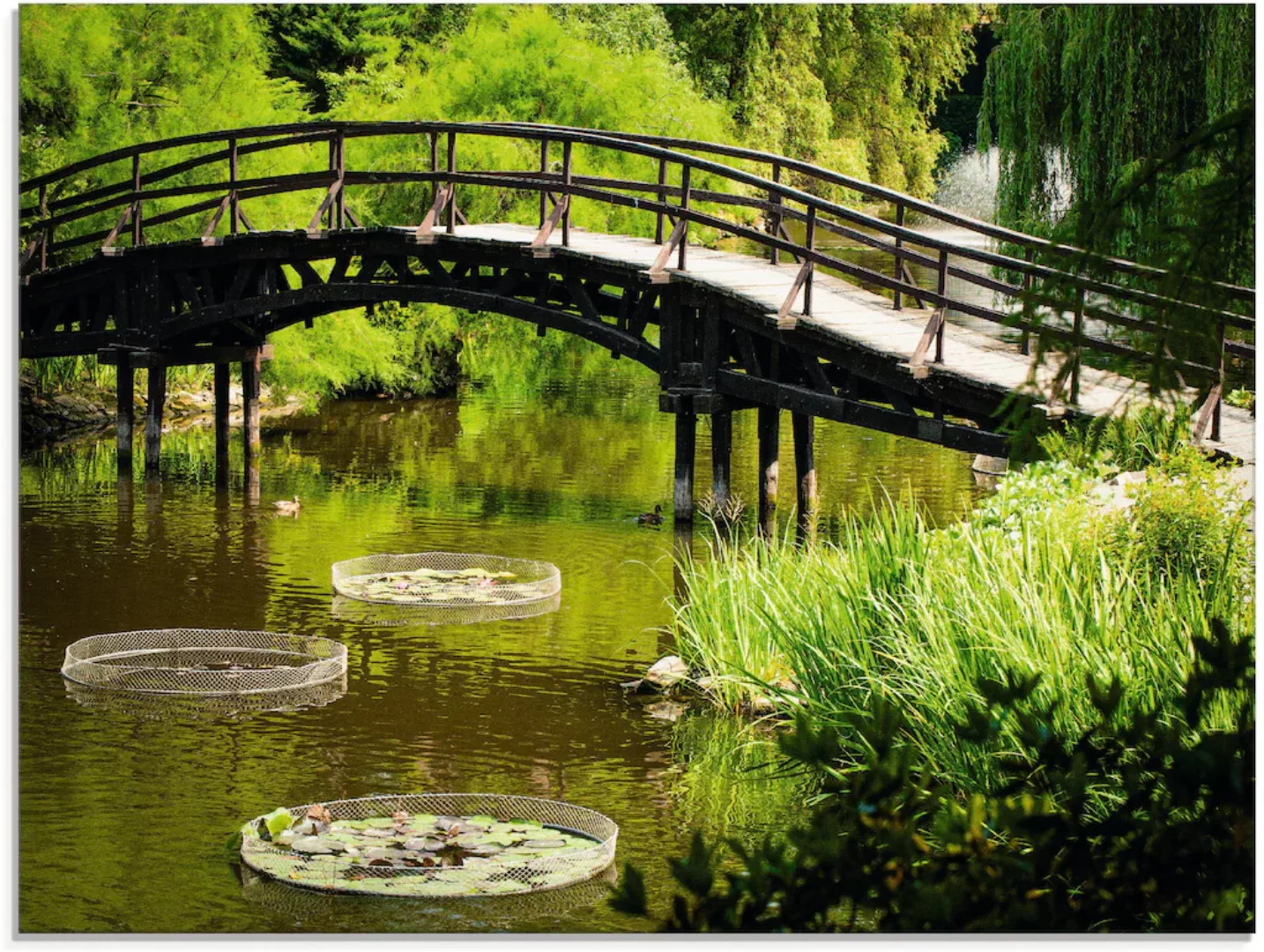 Artland Glasbild "Gartenbrücke", Garten, (1 St.), in verschiedenen Größen günstig online kaufen