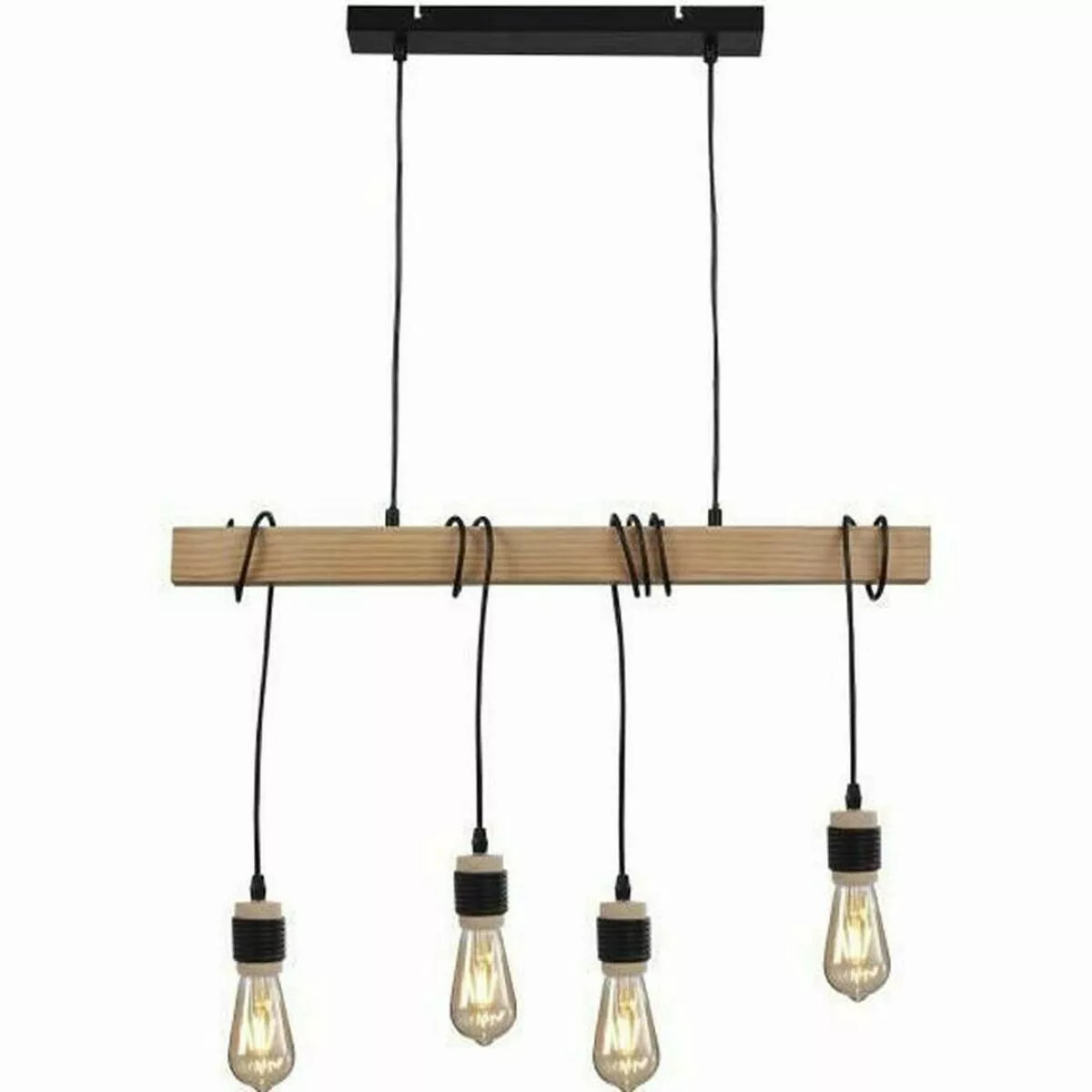 Deckenlampe Detroit 150 Schwarz Holz günstig online kaufen