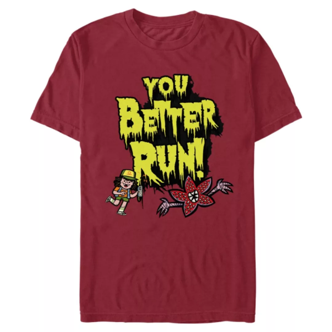Netflix - Stranger Things - Dustin Better Run - Halloween - Männer T-Shirt günstig online kaufen