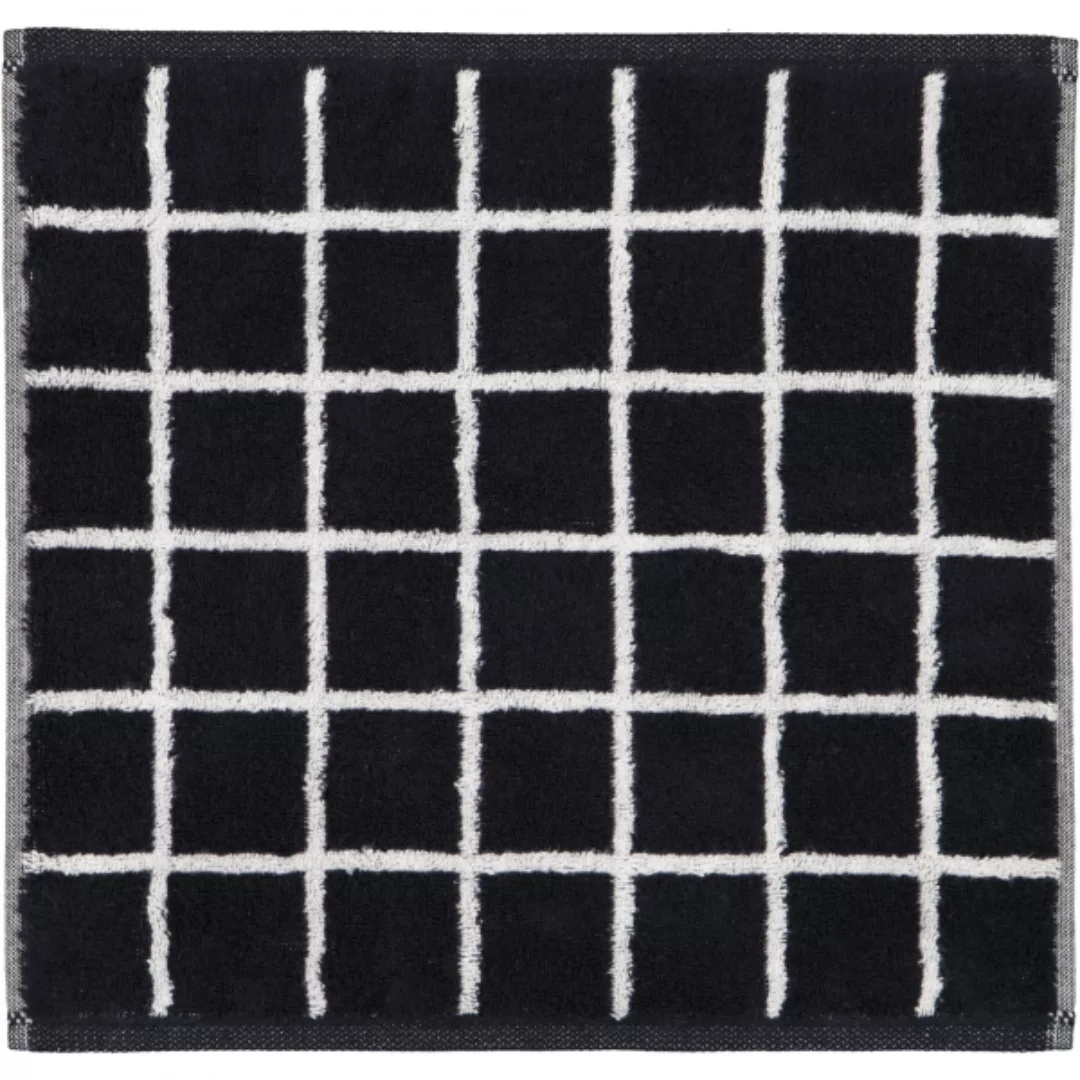 Cawö Zoom Karo 123 - Farbe: schwarz - 97 - Seiflappen 30x30 cm günstig online kaufen