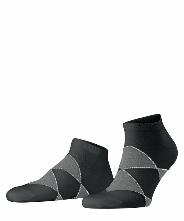 Burlington Kingston Herren Socken, 40-46, Schwarz, Raute, Baumwolle, 21943- günstig online kaufen