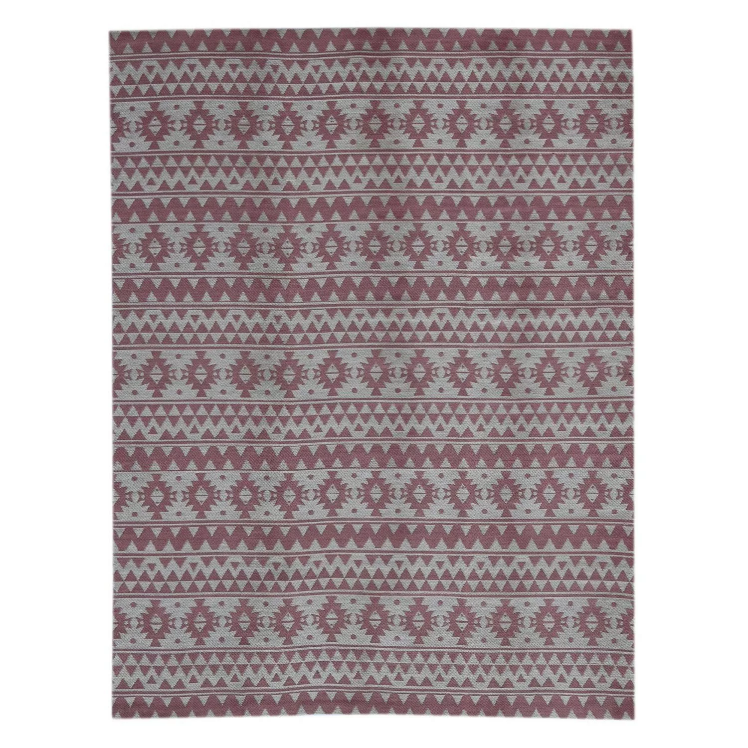 MeGusta Flachflor Teppich Vintage Pink Polyester 80x150 cm Luisa günstig online kaufen