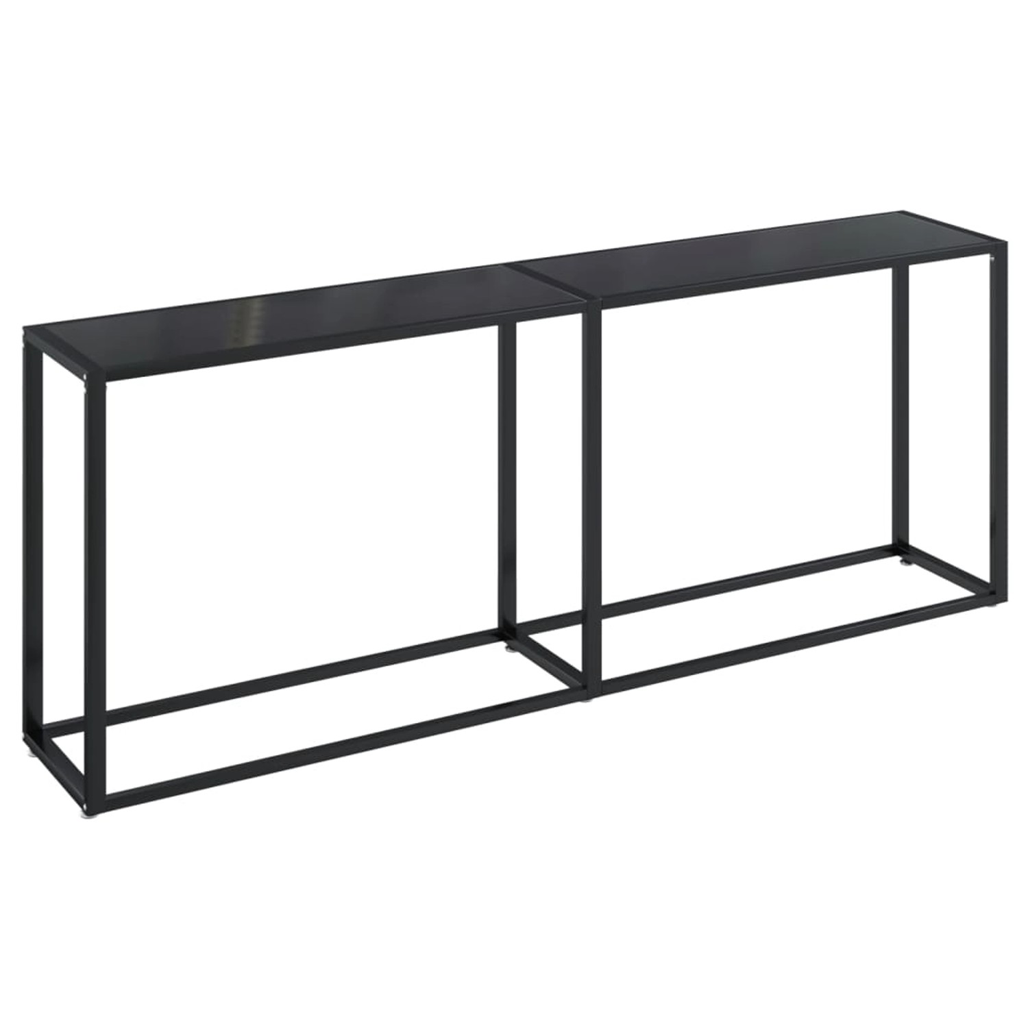 vidaXL Konsolentisch Schwarz 200x35x75,5 cm Hartglas Modell 2 günstig online kaufen