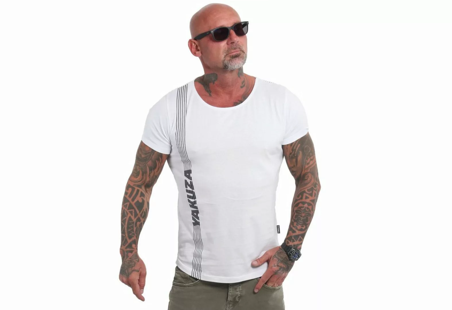 YAKUZA T-Shirt Fast Lane mit abgerundetem Saum günstig online kaufen