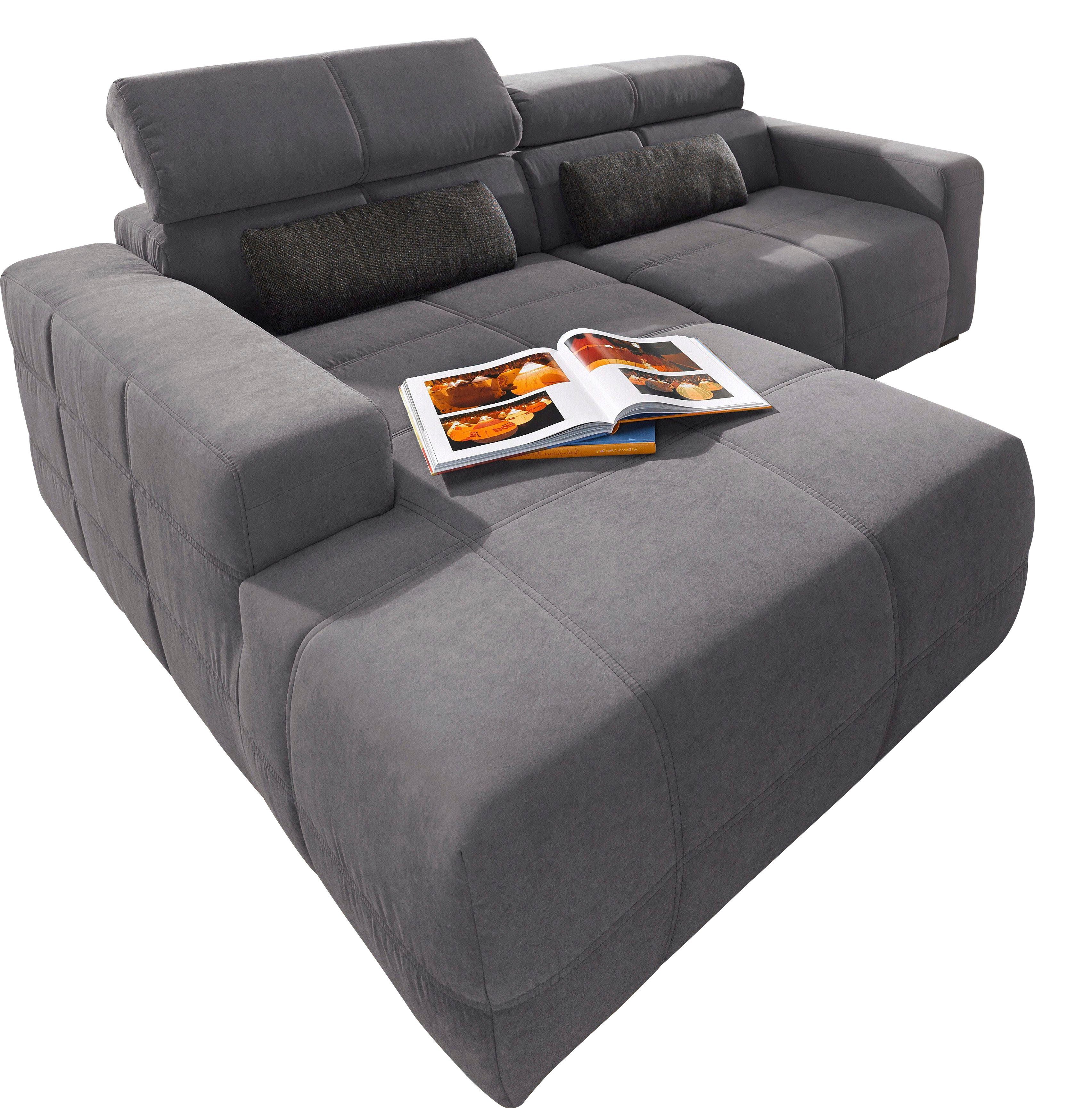 DOMO collection Ecksofa "Brandon, inkl. Kopfteilverstellung, B/T/H: 214/100 günstig online kaufen