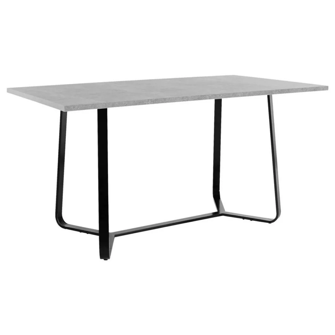 Tisch TALEA Beton Optik schwarz pulverbeschichtet B/H/T: ca. 140x76x90 cm günstig online kaufen