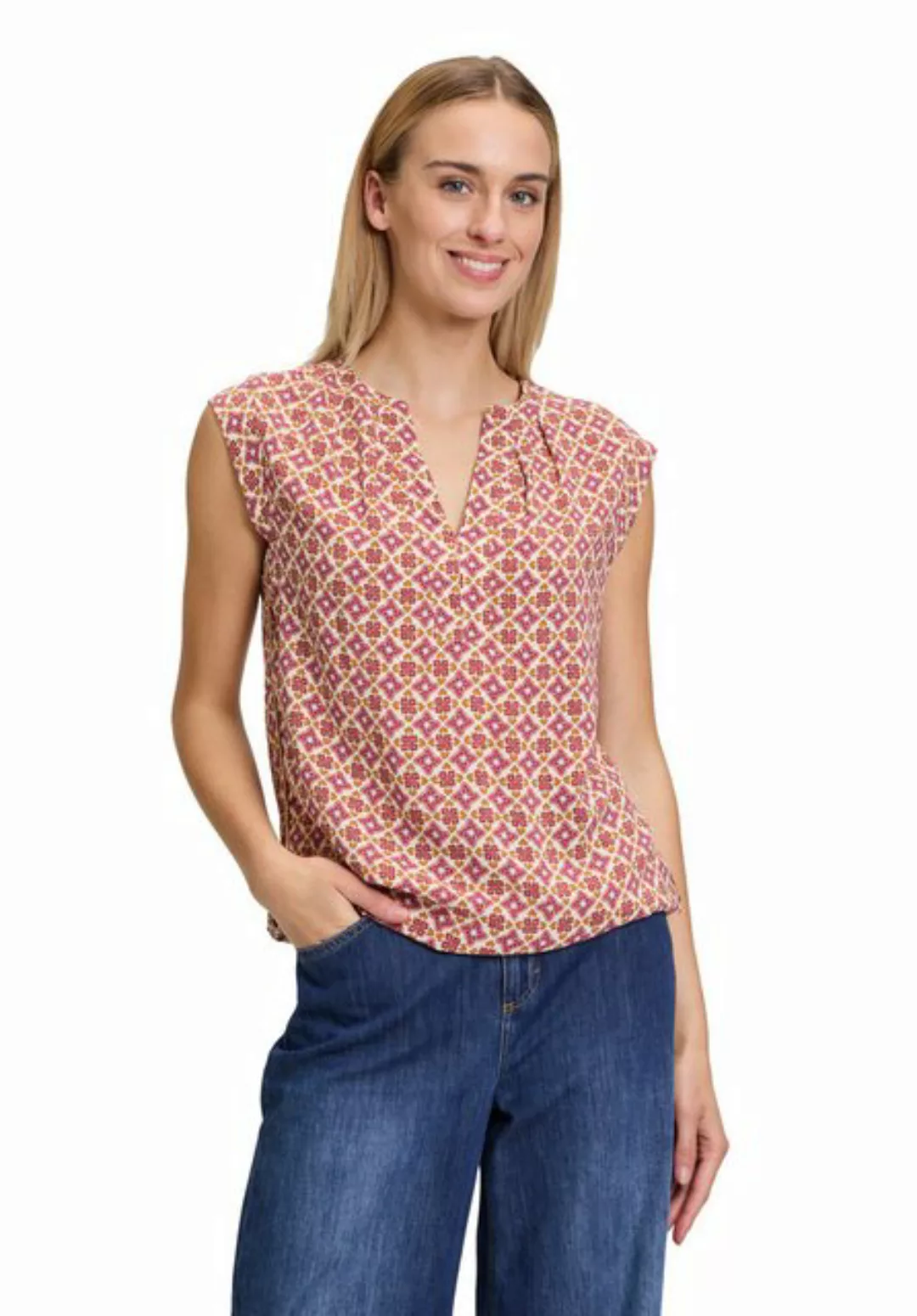 Cartoon Schlupfbluse "Cartoon Casual-Bluse mit Muster" günstig online kaufen