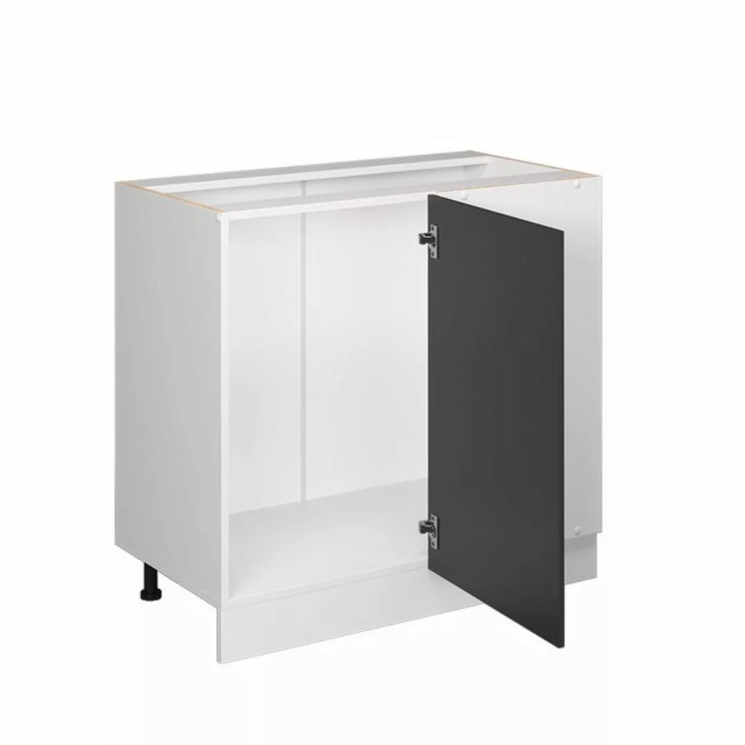 Vicco Eckunterschrank R-Line, Anthrazit Landhaus/Weiß, 86 cm, AP Eiche günstig online kaufen