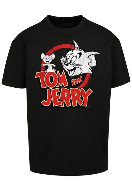 F4NT4STIC T-Shirt Tom And Jerry Distressed Logo Print günstig online kaufen