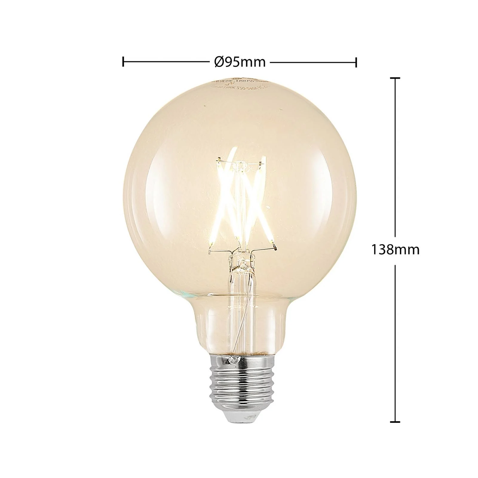 LED-Lampe E27 4W 2.700K G95 Globe klar 3er-Set günstig online kaufen