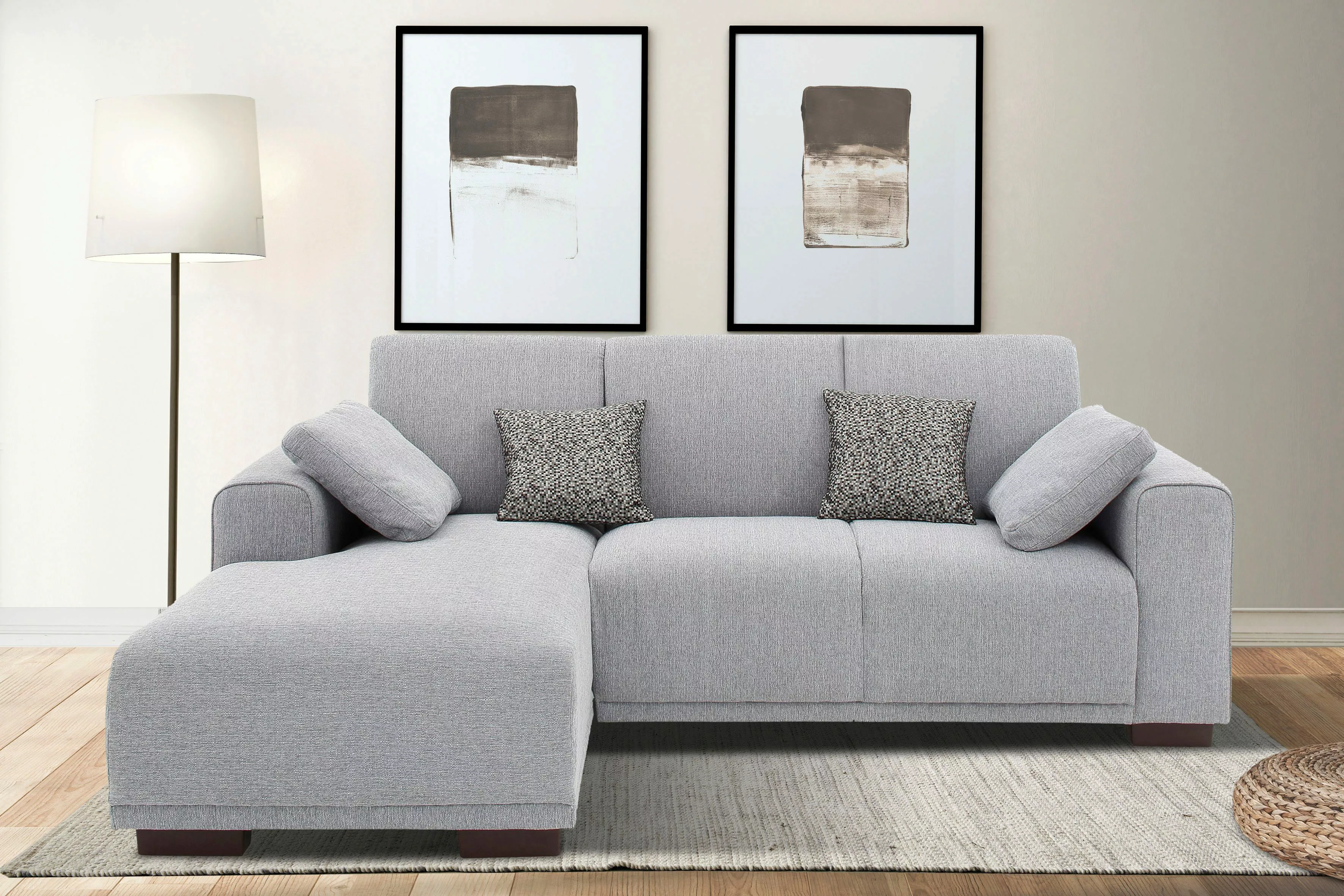 Home affaire Ecksofa "BORNHOLM L-Form mit Recamiere, Maße B/T/H: 234/162/85 günstig online kaufen